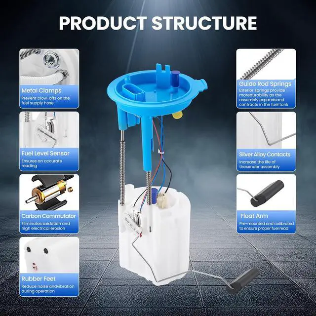 Alt view image 4 of 7 - P77074M Fuel Pump Module Assembly Compatible with Audi Q3 2015, for Q3 Quattro 2015, Compatible with Volkswagen Tiguan 2009-2018 2.0L