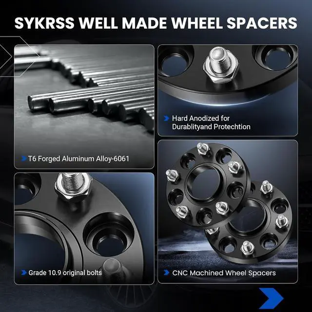 Alt view image 4 of 7 - 5x114.3mm to 5x120mm Wheel Spacers 20mm Compatible with Acura MDX RL ILX RDX TLX TSX, 64.1mm Center Bore & 5 Lug Forged M12x1.5 Wheel Adapters Compatible with Honda Civic CR-V CR-Z HR-V, 2PCS