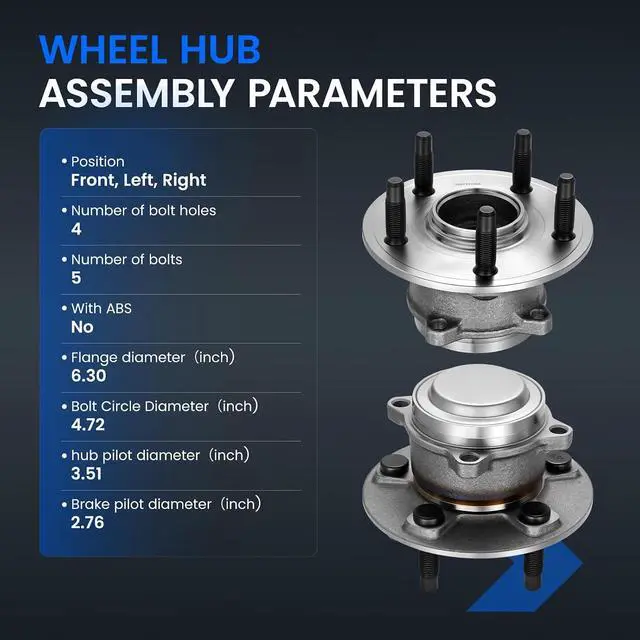 Alt view image 4 of 7 - 102712100A Front/Rear Wheel Bearing and Hub Assembly Compatible with Tesla S 2012-2018, 1 PCS
