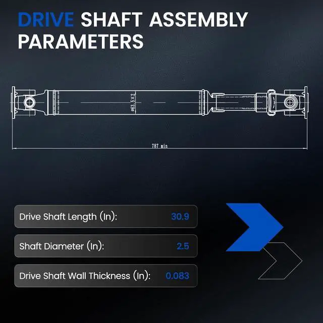 Alt view image 4 of 7 - 938-209 Front Drive Shaft Complete DriveShaft Assembly Compatible with Nissan 05-15 Armada, 05-19 Frontier, 05-12 Pathfinder, 04-15 Titan, 05-15 Xterra, Compatible with Suzuki 09-12 Equator
