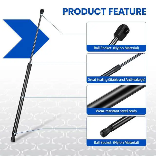 Alt view image 4 of 7 - ML2750 28 inch 50Lb/222N Gas Struts Shock 28" 50lb Gas Spring Lift Support for Truck Tonneau Cover Boat Engine Hatch Travel Trailer Door Outdoor Kitchen Door Basement Door Replace ML27-50, 2Pcs