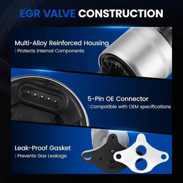 Alt view image 2 of 7 - SKYRSS EGV589 EGR Valve for GMC Sierra Chevy Silverado 5.7L V8 | Fits Express/Savana 4.6L, Fits Buick for Cadillac 3.8L-4.6L, Replaces 214-1065 & 12568582, Direct Fit, OEM Spec