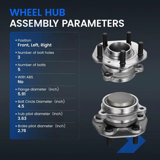 Alt view image 4 of 7 - 104412200E Rear Wheel Bearing and Hub Assembly Compatible with Tesla 3 2017-2022, Compatible with Tesla Y 2020-2021, Fits for RWD, 2 PCS