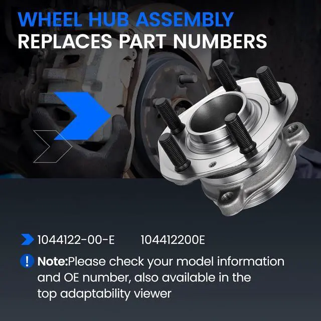 Alt view image 5 of 7 - 104412200E Rear Wheel Bearing and Hub Assembly Compatible with Tesla 3 2017-2022, Compatible with Tesla Y 2020-2021, Fits for RWD, 2 PCS