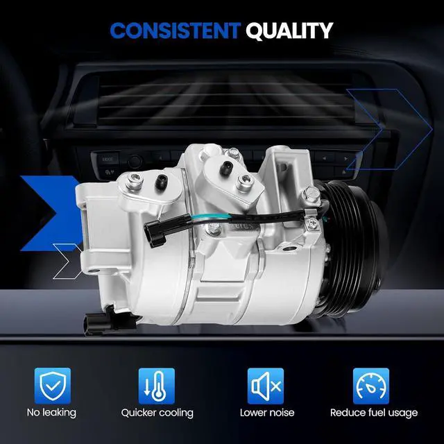 Alt view image 4 of 7 - DG9Z19703C Air Conditioning A/C Compressor with Clutch Compatible with Ford Fusion 2.0L 2.5L 2013-2020, for Edge 2.0L 2016-2018, Compatible with Lincoln MKZ 2.0L 2013-2018