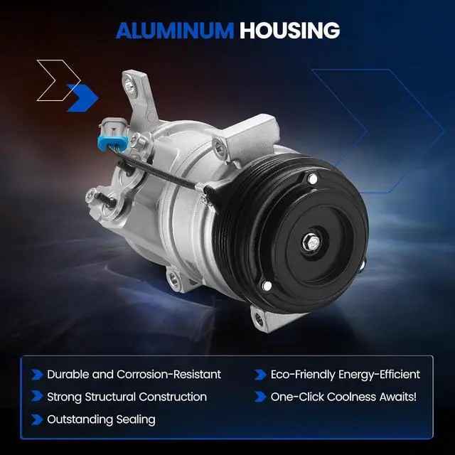 Alt view image 3 of 7 - 15169965 Air Conditioning AC Compressor with Clutch for Chevrolet | for Silverado Avalanche Suburban 1500 Tahoe, for Cadillac Escalade, for GMC Yukon XL 1500 2500