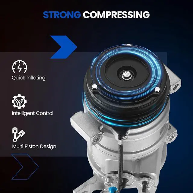 Alt view image 5 of 7 - 15169965 Air Conditioning AC Compressor with Clutch for Chevrolet | for Silverado Avalanche Suburban 1500 Tahoe, for Cadillac Escalade, for GMC Yukon XL 1500 2500