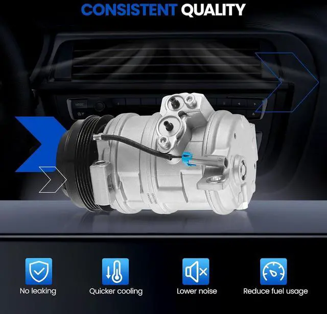 Alt view image 4 of 7 - 15169965 Air Conditioning AC Compressor with Clutch for Chevrolet | for Silverado Avalanche Suburban 1500 Tahoe, for Cadillac Escalade, for GMC Yukon XL 1500 2500