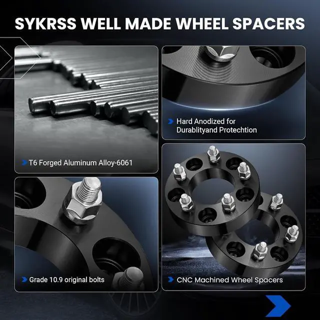 Alt view image 4 of 7 - 5x120mm to 5x114.3mm Wheel Spacers 1.25 inch Compatible with Chevy Corvette S10 Camaro Blazer, 78.3mm Center Bore & 5 Lug Forged Wheel Adapters M12x1.5 Compatible with GMC Jimmy Sonoma, 4PCS