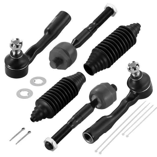 Alt view image 3 of 7 - 6-PC Tie Rod Ends Kits Compatible with Toyota Tundra 2003-2006,2xOuter ES80381 ES80382,2xInner EV800444,2xdust cover