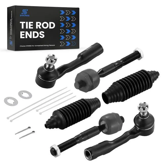 Alt view image 5 of 7 - 6-PC Tie Rod Ends Kits Compatible with Toyota Tundra 2003-2006,2xOuter ES80381 ES80382,2xInner EV800444,2xdust cover