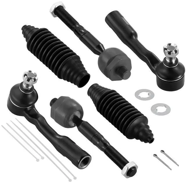 Main image of 6-PC Tie Rod Ends Kits Compatible with Toyota Tundra 2003-2006,2xOuter ES80381 ES80382,2xInner EV800444,2xdust cover
