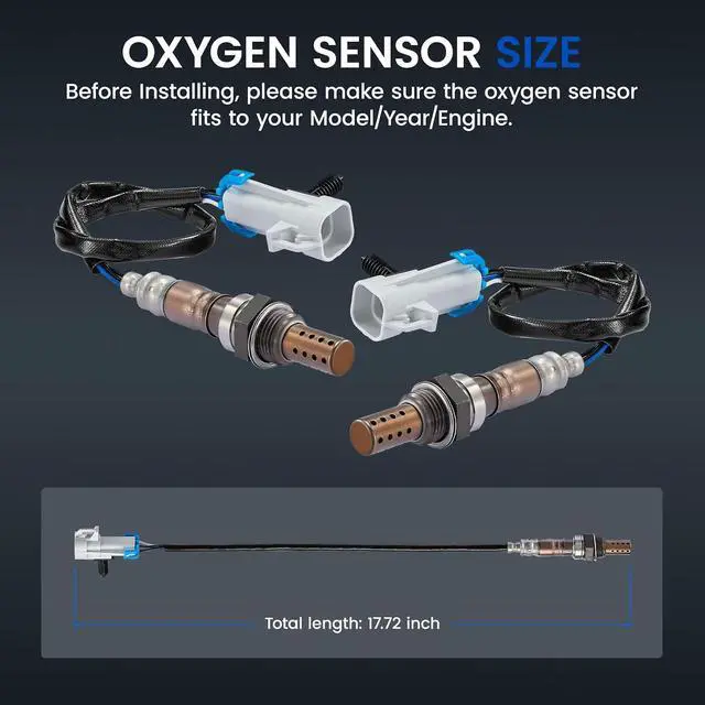 Alt view image 3 of 7 - Oxygen O2 Sensor 234-4668 Compatible with Chevy Silverado Tahoe HHR, Compatible with GMC Sierra Yukon, 15284 Upstream Replacement Oxygen Sensor Compatible with Buick,4PCS