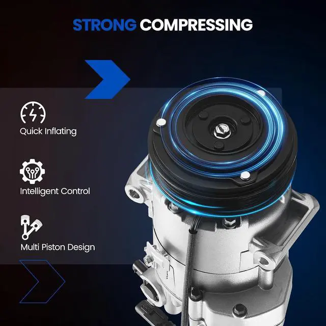 Alt view image 5 of 7 - 158271 Air Conditioning AC Compressor with Clutch Compatible with Chevrolet Cruze 2012-2019, for Cruze Limited 2016, for Cruze NG 2016, L4 1.4L