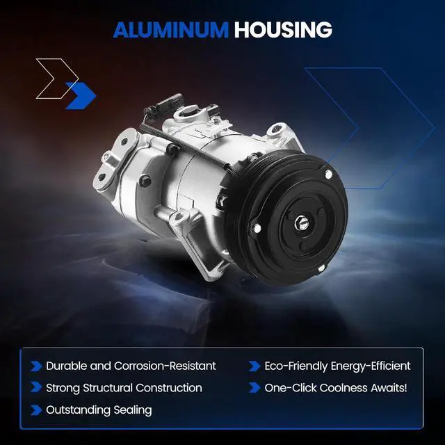 Alt view image 6 of 7 - 158271 Air Conditioning AC Compressor with Clutch Compatible with Chevrolet Cruze 2012-2019, for Cruze Limited 2016, for Cruze NG 2016, L4 1.4L