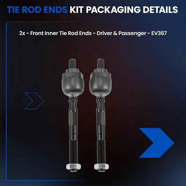 Alt view image 4 of 7 - EV367 2-PC Inner tie rod Compatible with Honda Civic 1996-2000,Compatible with ACURA EL 1997-2000