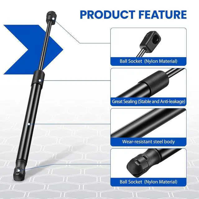 Alt view image 4 of 7 - C16-15066 15 inch 60Lb/267N Gas Struts Shock 15 Gas Spring Lift Support for Leer Camper Shell Window,RV Motorhome Cargo Storage,Tool Box Lid,Truck Canopy Cap Cover,Cabinets Door, Set of 2