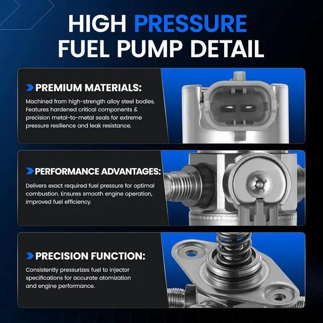 Alt view image 3 of 7 - GDP101 High Pressure Fuel Pump Compatible with Buick 2011-2013 Regal,2013-2016 VERANO, Chevy 2008-2010 Cobalt,2008-2010 HHR, fit for Pontiac 2007-2009 Solstice, 2011 9-5, 2007-2010 Sky