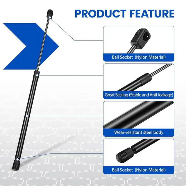 Alt view image 4 of 7 - C16-08568 C1608568 20 inch 20Lb/89N Gas Struts Shock 20" 20lb Gas Spring Lift Support for Truck Camper Shell Tonneau Cover Outdoor TV Cabinet Shed Window Pickup Toolbox Lid Boat Lid,2 Pcs Set