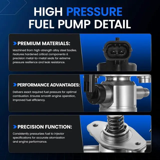 Alt view image 3 of 7 - GDP106 High Pressure Fuel Pump with Seal Gasket and Bolt Compatible with Buick Allure Enclave LaCrosse, Compatible with Cadillac ATS CTS SRX XTS, Camaro Equinox Impala Traverse, Canyon Terrain