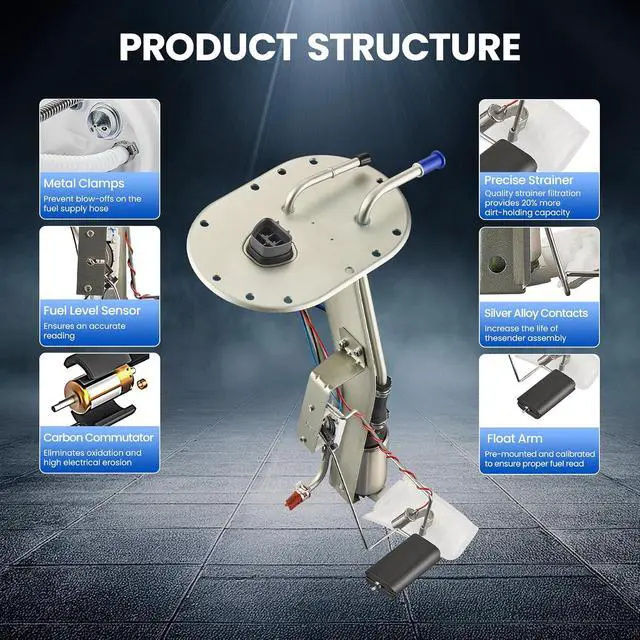 Alt view image 3 of 7 - SP9006H Fuel Pump Module Assembly Compatible with Toyota Tundra 2000-2002 V8 4.7L GAS, Replaces 2322132020, 2322150060, 772030C020, 772030C021