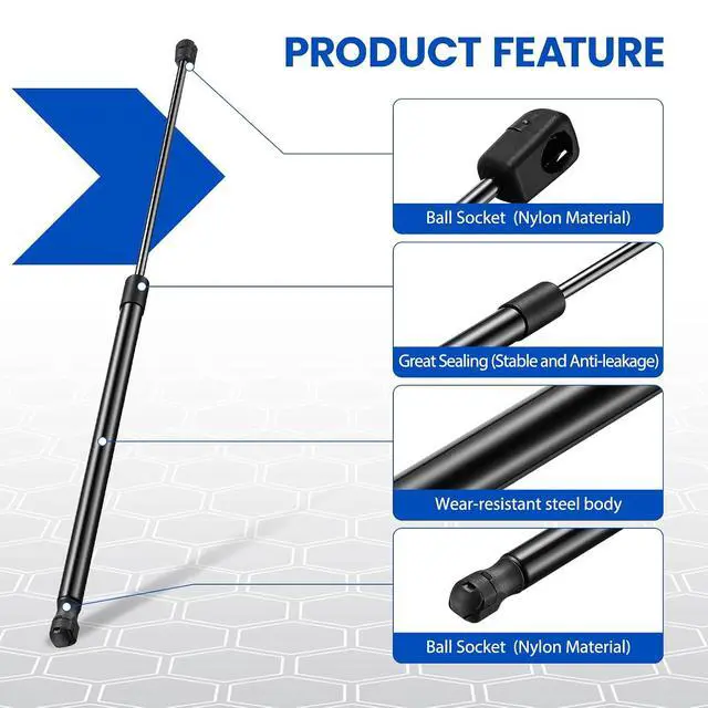 Alt view image 4 of 7 - GSNI7183 SE263P30 26 inch 30Lb/133N Gas Struts Shock Gas Spring Lift Support for Truck Tonneau Cover Boat Motor Hatch Travel Trailer Door RV Kitchen Door,2 Pcs Set