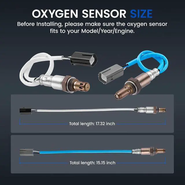 Alt view image 3 of 7 - Oxygen O2 Sensor 234-9036 Upstream & 234-4381 Downstream Compatible with Nissan Rogue 2008-2013; Compatible with Nissan Altima 2007-2012 2.5L L4, Oxygen Sensor for 1821382Z50, 226A0EN21A, 2PCS