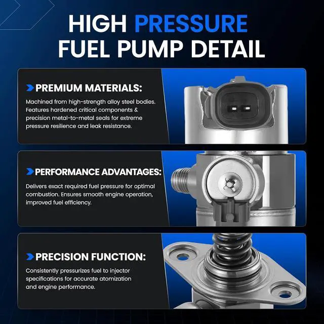 Alt view image 3 of 7 - HM10030 High Pressure Fuel Pump Compatible with Cadillac 2013-2015 ATS, 2014-2015 CTS