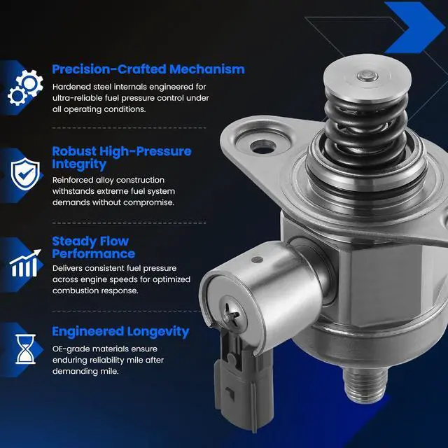 Alt view image 7 of 7 - HM10030 High Pressure Fuel Pump Compatible with Cadillac 2013-2015 ATS, 2014-2015 CTS
