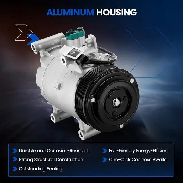 Alt view image 4 of 7 - 198276 Air Conditioning A/C Compressor with Clutch Compatible with Honda Civic 2016-2021, L4 2.0L