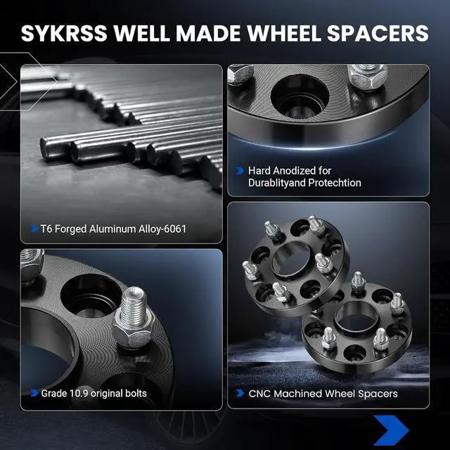 Alt view image 4 of 7 - 20mm 5x114.3mm (4.5") Wheel Spacers Compatible with Lexus ES250 ES300h GS350 RX350, 60.1 mm Center Bore & 5 Lug Forged 5x4.5 Wheel Adapters M12x1.5 Compatible with Toyota Avalon RAV4, 4PCS