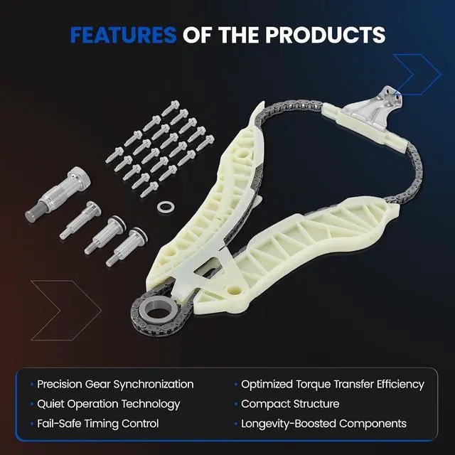 Alt view image 4 of 7 - Engine Timing Chain Kit with Sprocket Compatible with Mini 2007-2015 Cooper, 2011-2016 Cooper Countryman, 2013-2016 Cooper Paceman 1.6L L4