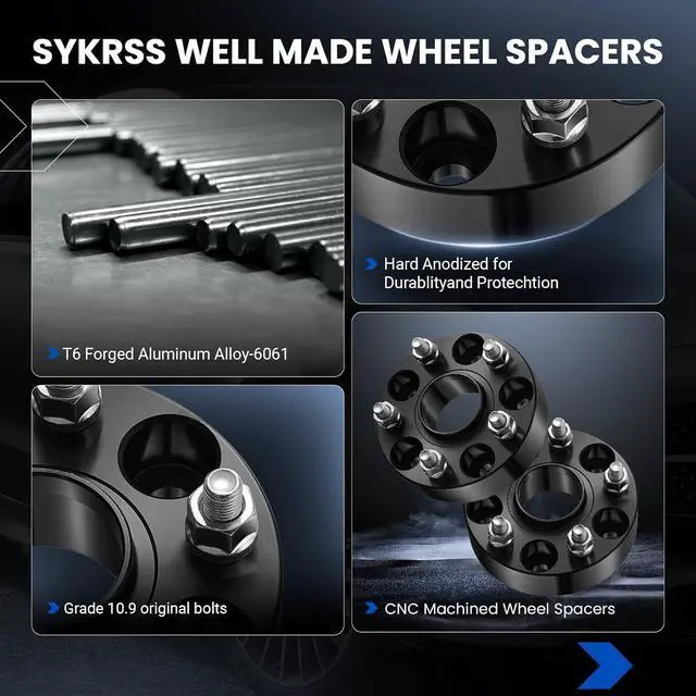 Alt view image 4 of 7 - 5x114.3 Wheel Spacers 1.5 inch Compatible with Lexus ES250 ES300h GS350 RX350, 60.1 mm Center Bore & 5 Lug Forged 5x4.5 Wheel Adapters M12x1.5 Compatible with Toyota Avalon RAV4, 4PCS