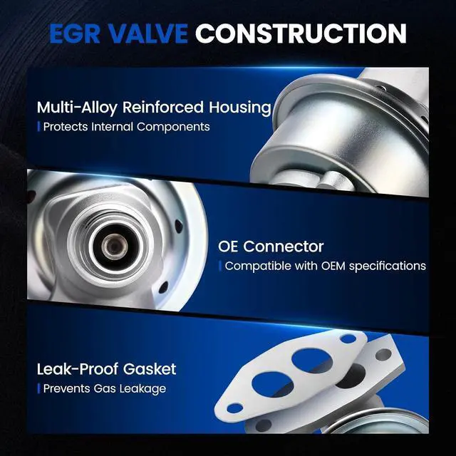 Main image of SKYRSS 911-432 EGR Valve for Ford F150 F250 5.0L 5.8L V8 82-96 | Fits Bronco & Econoline 4.9L-7.5L, Fits F-150/250 5.0L-5.8, Replaces E8PE-9H473-BA & EGR254
