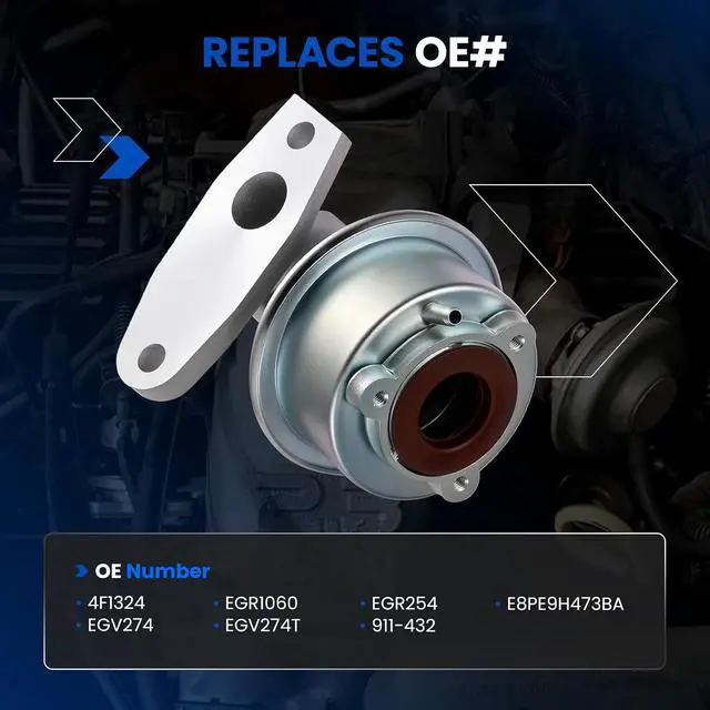Alt view image 2 of 6 - SKYRSS 911-432 EGR Valve for Ford F150 F250 5.0L 5.8L V8 82-96 | Fits Bronco & Econoline 4.9L-7.5L, Fits F-150/250 5.0L-5.8, Replaces E8PE-9H473-BA & EGR254