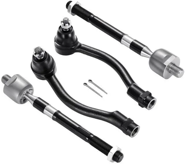 Main image of 4PCS ES80113 ES80113 EV80090 Inner and Outer Tie Rod End kit Compatible with Hyundai Accent 2012-2017