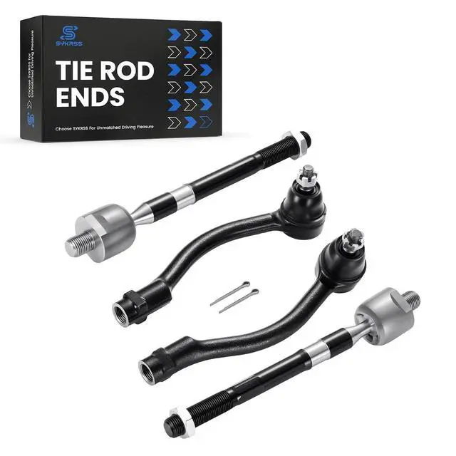 Alt view image 5 of 7 - 4PCS ES80113 ES80113 EV80090 Inner and Outer Tie Rod End kit Compatible with Hyundai Accent 2012-2017