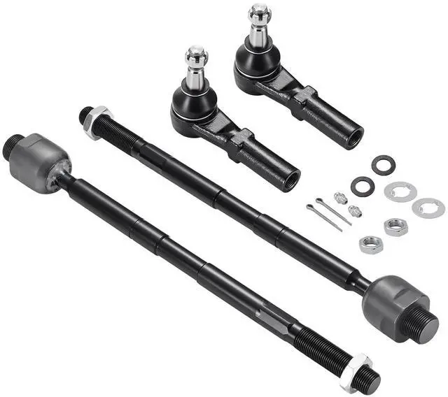 Main image of 4-PC Tie Rod Ends Kits Compatible with Dodge Ram1500 2002-2005,2xInner tie rod EV407,2xOuter tie rod ES3538