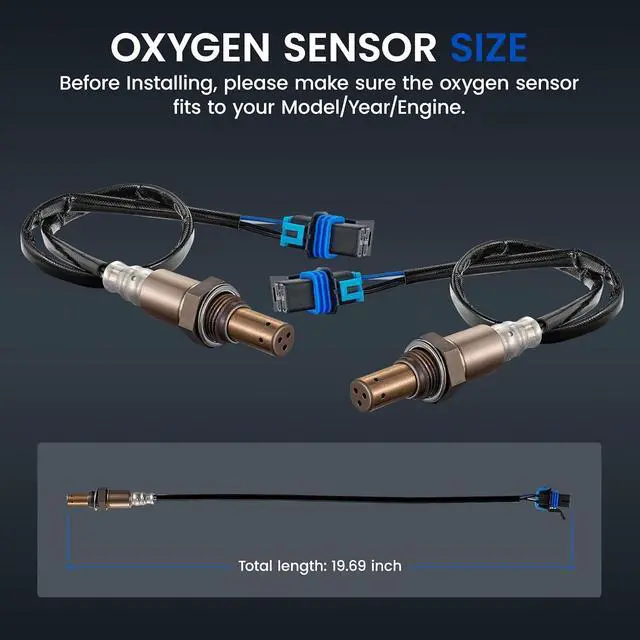 Alt view image 3 of 7 - Oxygen O2 Sensor 234-4337 Compatible with Chevy Compatible with GMC, Upstream and Downstream, Replacement Oxygen Sensor Compatible with Hummer #12589321,2PCS