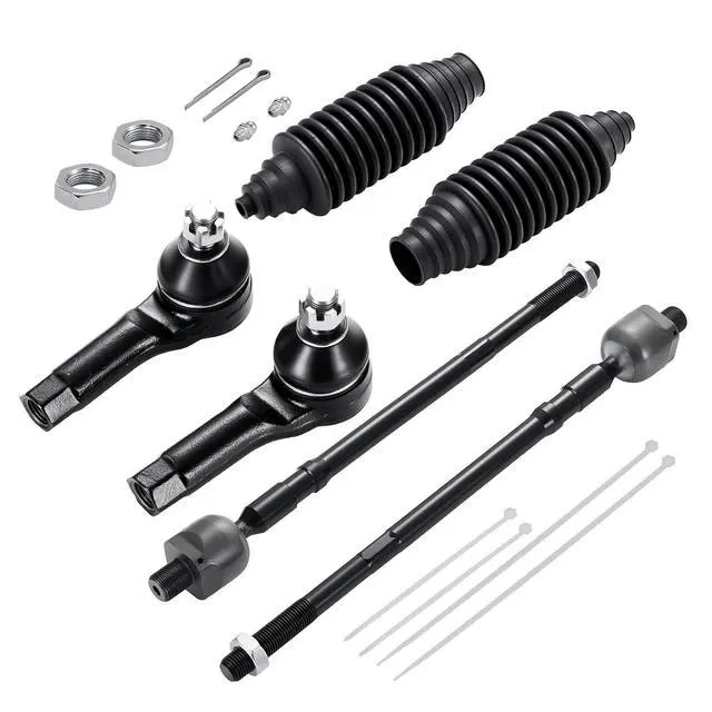Alt view image 3 of 7 - 6-PC Tie Rod Ends Kits Compatible with Nissan Altima 2002-2006,2xInner EV427,2xOuter ES3438 ES3407,2xdust cover