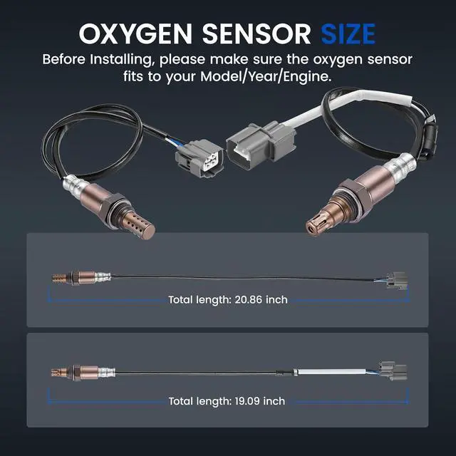 Alt view image 3 of 7 - Oxygen O2 Sensor 234-4733 & 234-9064 Compatible with Honda Element 2003-2011 2.4L L4, 36531PPA003 36532PZDA01 Upstream & Downstream Replacement Oxygen Sensor,2PCS