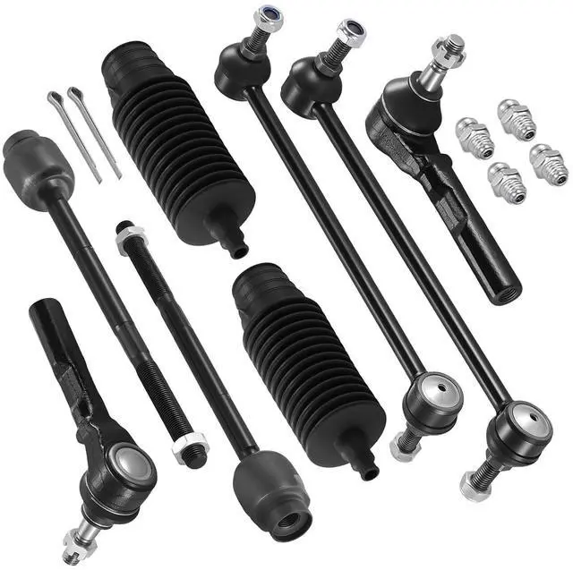 Main image of 8-PC Steering Suspension Kits Compatible with Chevy Malibu 2004-2012,2xOuter tie rod ES800086,2xInner tie rod EV80988,2xStabilizer Bar Link K80252 (11.8" Center to Center?,2xdust cover