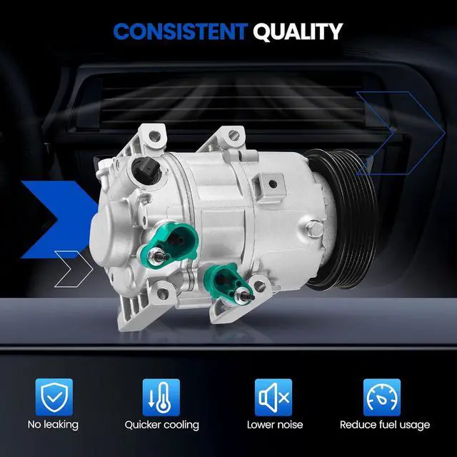 Alt view image 6 of 7 - 178328 Air Conditioner AC Compressor with Clutch Compatible with Hyundai Sonata 2012-2014 L4 2.0L 2.4L, Compatible with Kia Optima 2012-2018 L4 2.0L 2.4L, Gas Only