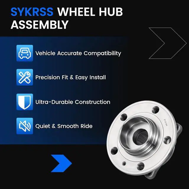 Alt view image 7 of 7 - 513194 Front Wheel Bearing and Hub Assembly Compatible with Volvo S60 2.0L 2.3L 2.4L 2.5L, S80 2.5L 2.8L 2.9L, V70 2.3L 2.4L 2.5L, XC70 2.5L, 1 PCS