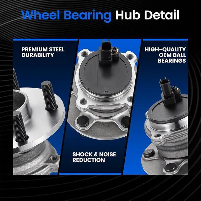 Alt view image 2 of 7 - 512411 Rear Wheel Bearing and Hub Assembly 1PCS | Compatible with Volvo C30 C70 2007-2013, for S40 V50 2005-2011