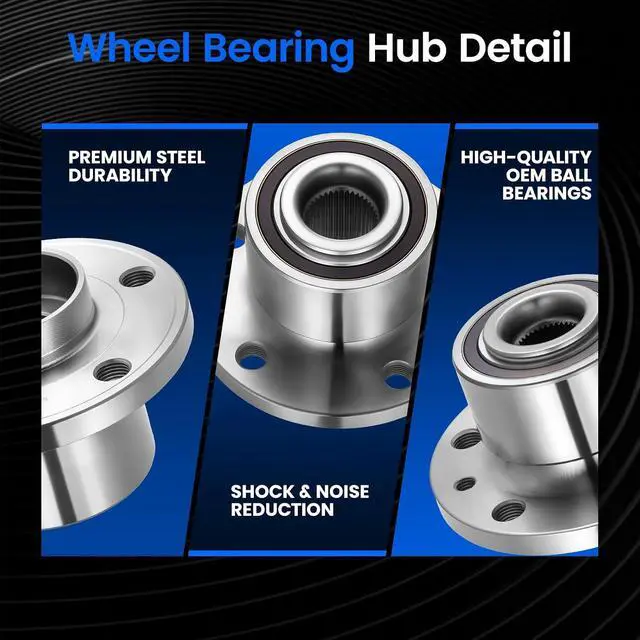 Alt view image 2 of 7 - 513328 Front Wheel Bearing and Hub Assembly Compatible with Volvo S60 1.6L 2.0L 3.0L, S80 2.0L 3.0L 3.2L 4.4L, V60 2.0L 2.5L 3.0L, XC60 XC70 2.0L 2.5L 3.0L 3.2L, 2 PCS