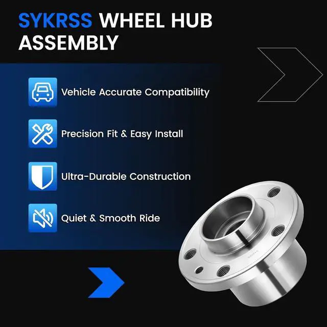 Alt view image 7 of 7 - 513328 Front Wheel Bearing and Hub Assembly Compatible with Volvo S60 1.6L 2.0L 3.0L, S80 2.0L 3.0L 3.2L 4.4L, V60 2.0L 2.5L 3.0L, XC60 XC70 2.0L 2.5L 3.0L 3.2L, 2 PCS