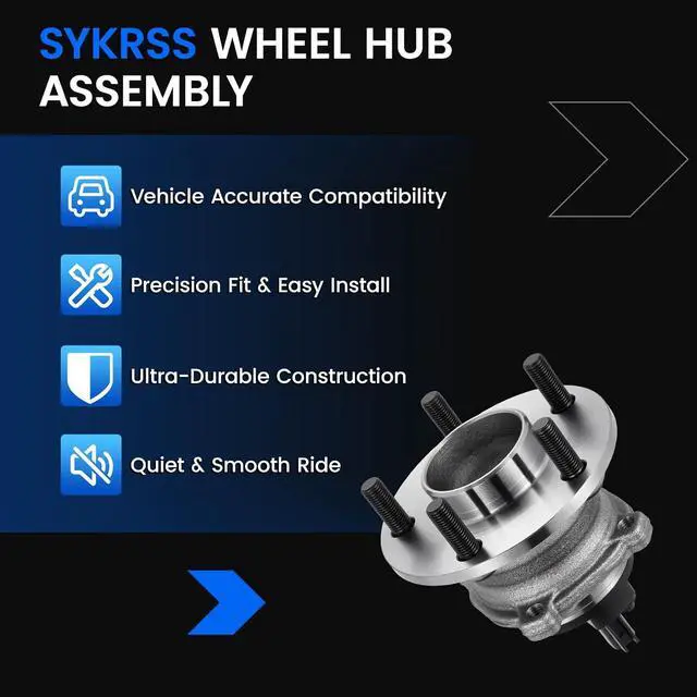 Alt view image 7 of 7 - 512411 Rear Wheel Bearing and Hub Assembly Compatible with Volvo C30 C70 2007-2013, for S40 V50 2005-2011, 2PCS