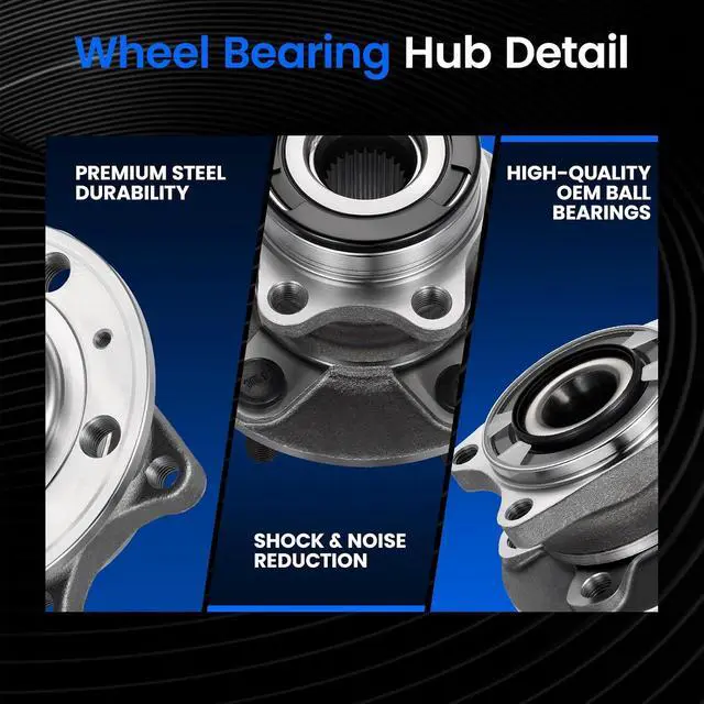 Alt view image 2 of 7 - 512253 Rear Wheel Bearing and Hub Assembly Compatible with Volvo S60 2.3L 2.4L, S80 2.5L 2.9L, V70 2.3L 2.4L 2.5L, Fits for AWD, 1 PCS
