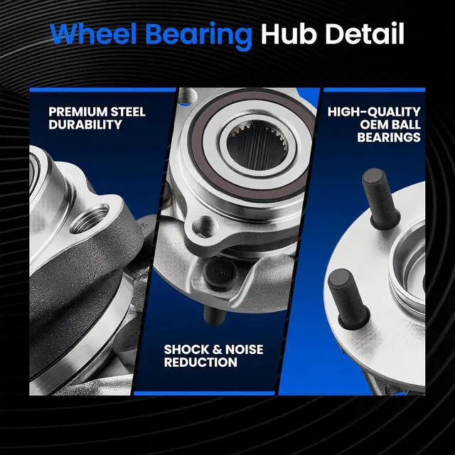 Alt view image 2 of 7 - 513303 Front Wheel Bearing and Hub Assembly 2PCS Compatible with Subaru Forester 2009-2014, for Impreza Legacy 2008-2014, for Outback 2005-2014, for XV Crosstrek 2013-2014, 5-Lug with ABS